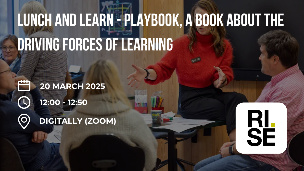 Lunch and Learn – Playbook, a book about the driving forces of learning